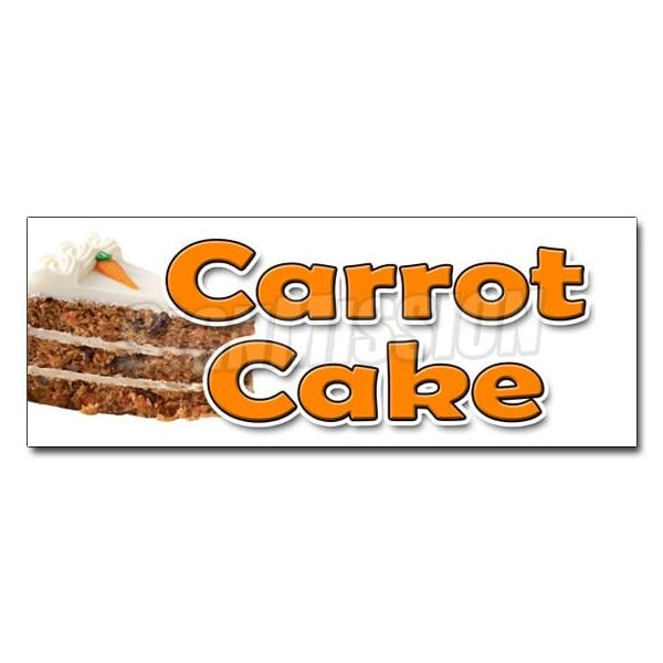 CARROT CAKE DECAL sticker carrots sweet cake cream cheese raisins icing, D-36 Carrot Cake
